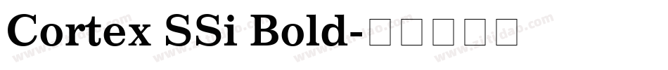 Cortex SSi Bold字体转换